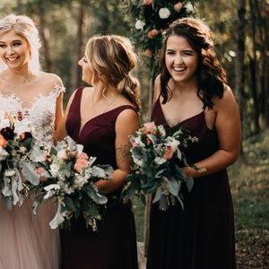 Burgundy size 12 dress bridesmaids dress